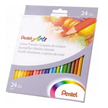 Imagem de Lápis de cor 24 cores pentel arts tradicional