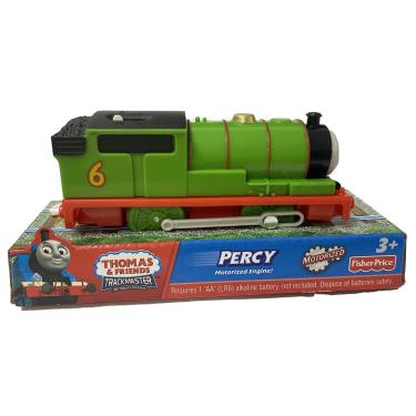 Imagem de Conjunto de trem de brinquedo com motor Percy motorizado para crianças de 3 anos ou mais