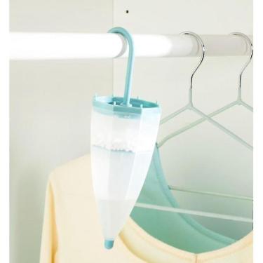 Imagem de Desumidificadores guarda-chuva pendurado guarda-roupa agente à prova de umidade caixa de absorção de umidade interior azul