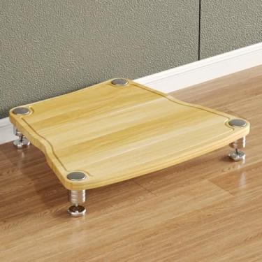 Imagem de WUHUQN Suporte de mídia, rack de áudio dividido com absorção de choque, suporte de áudio DVD portátil multicamadas, gabinete estéreo aberto, adequado para suporte de TV de vídeo/DJ/disco de teatro