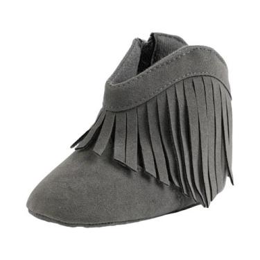 Imagem de Botas de Bebê Vintage com Borla - Sola Antiderrapante e Quentinha para