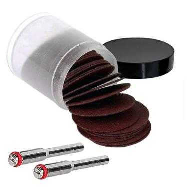 Imagem de Kit 35 Discos De Corte 24Mm 2 Hastes 3Mm Para Micro Retífica - Dremax