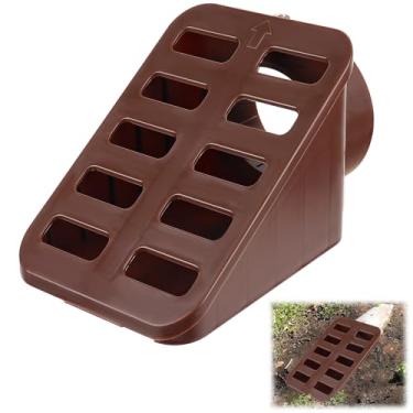 Imagem de MARKBIT Grelha De Drenagem Jardim, Em Esquadria Para Descarga Bomba Depósito E Extensões Cano Descida (Marrom)