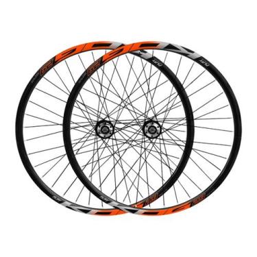 Imagem de Par Roda aro 29 KOG 36F com Cubo K7 com Raios Inox Preto, Preto, Laran