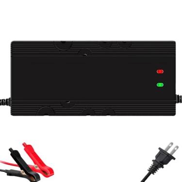 Imagem de Carregador de bateria LiFePO4 de 58,4 V 5A para bateria de fosfato de lítio e ferro de 48 V (51,2 V 16 cordas), carregador de bateria de lítio inteligente