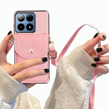 Imagem de Tuxiwei Capa de telefone carteira traseira para Motorola Moto G Stylus 2025 5G com cordão destacável, alça transversal e tira de pulso | Ranhuras para cartão de identificação/dinheiro Capa elegante