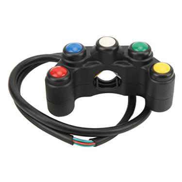 Imagem de Motocicleta guidão Control Switch 5 em 1 Multi Function Farol Turn Light Horn Switch para guidão de 2,2 cm