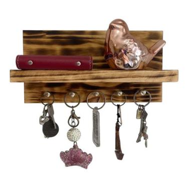 Imagem de Porta Chaves Moderno E Minimalista Com Prateleira Multiuso - Oliva Sto