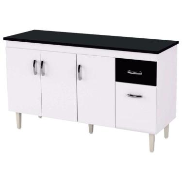 Imagem de Balcão De Pia Gabriela 150 Cm Branco Flex - Ajl