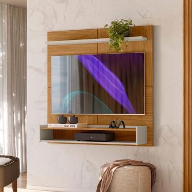 Imagem de Home Suspenso Com 1 Prateleira Para Tv Até 50 Polegadas Nature Off White Eske Linea Brasil