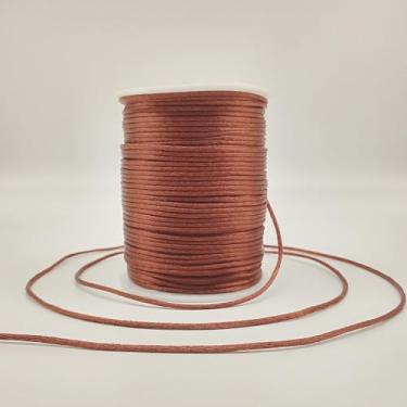 Imagem de ChunLiou Cordão De Nylon Acetinado 2 Mm E 330 Pés Para Fazer Joias, Pulseiras, Colares, Contas, Linha Rabo Rato, Macramê, Kumihimo, Nó Chinês, Artesanato