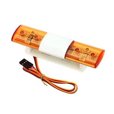 Imagem de WONFAST Luz De Alarme Para Carro Rc, Modelo Led, Barra Noturna Policial, Lâmpada Flash Compatível Com 1/10 1/8 Hsp Tamiya Cc01 Axial Scx10 (Amarelo)