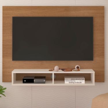 Imagem de Painel para TV até 42 Polegadas Flash Artely - Cinamomo/Off White