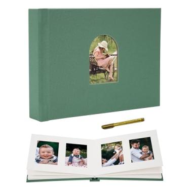 Imagem de Remowith Álbum De Fotos Para Câmera Instantânea Fujifilm Instax Mini 11, 12, 9 E 8 Evo Liplay, Capa Linho Polaroid Snaptouch Pic-300 Com 52 Bolsos, Cor Verde Lago