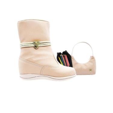 Imagem de Bota Infantil Feminina Tam 20 ao 34 - Modelo Menina Boiadeira + Bolsin