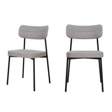 Imagem de Cadeira Mynna Fixa C/4 Pes 525 X 470 X 790 Mm C/2 Un. Corriente Cinza Claro Corriente Cinza Claro