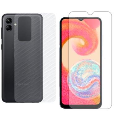 Imagem de Película Hidrogel + Adesivo Fibra De Carbono Para Samsung Galaxy A04e - Transparente