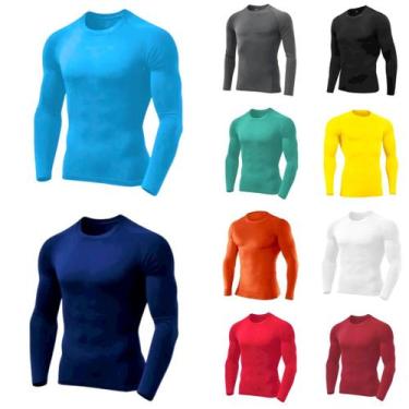 Imagem de Kit 10 Camisas Masculina Manga Longa Malha Fria - Genérico, Kit 4, GG