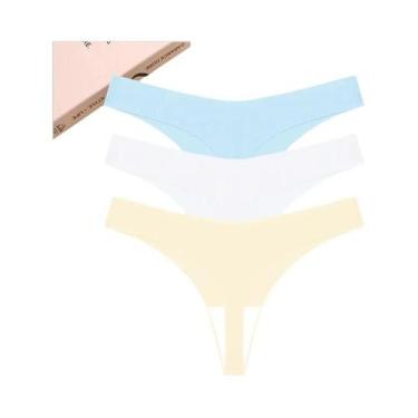 Imagem de Conjunto de 3 Calcinhas Lingerie Sexy Sem Costura - Cintura Baixa e Co