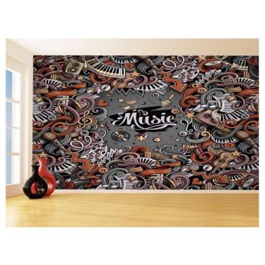 Imagem de Papel De Parede 3D Musica Music Arte Colorido 3,5M Mus98 - Você Decora