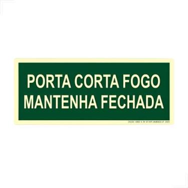 Imagem de Placa De Sinalização Fotoluminescente Porta Corta Fogo 12x24 - Extinor