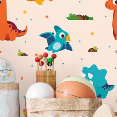 Imagem de Papel de Parede Adesivo Infantil Dinossauros N016055 0,58x3M - Adesivo