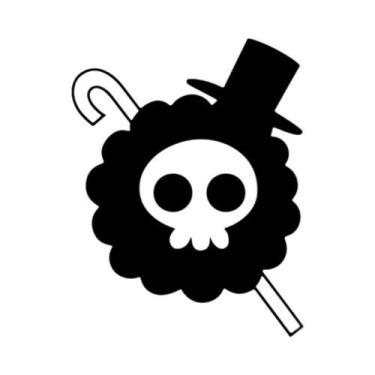 Imagem de Anime Pirata Esqueleto Vinil Decalque Adesivo De Carro Desenho Animado