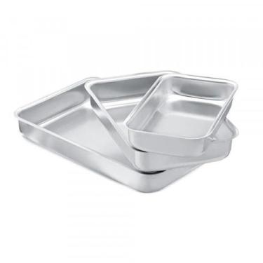 Imagem de Conjunto de assadeiras 3 peças polida - PANELUX