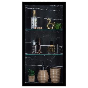 Imagem de Nicho Para Banheiro Em Porcelanato Polido Com Prateleira De Vidro ( Pr