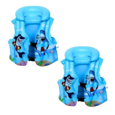 Imagem de Kit 2 Boias Colete Inflável Infantil bebê com trava proteção para pisc