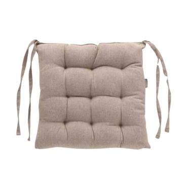 Imagem de Almofada De Cadeira Futton Com Amarração 40X40Cm - Camurça