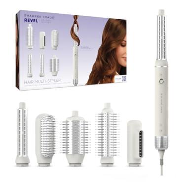 Imagem de Sharper Image® Revel Hair Multi-Styler 6-in-1, Premium Airflow Styling, Ionic, 3 Heat Levels, Cool Shot, Curler Detangler & Dryer, Volumizing Styling & Smoothing Brush, Straight & Curly Hair Product