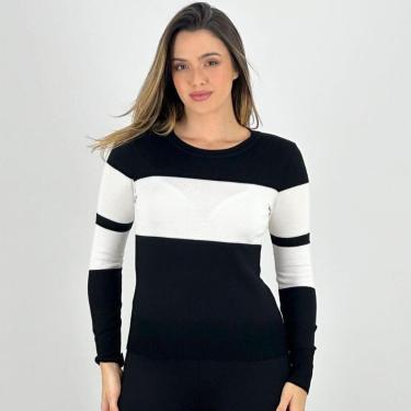 Imagem de Blusa de Lã Via Tricot Gola Redonda Feminina-Feminino