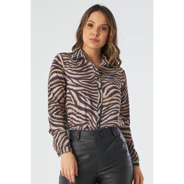 Imagem de Camisa PKS Manga Longa Animal Print-M-Feminino