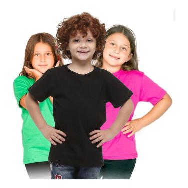 Imagem de Roupa De Criança Infantil Menina Menino Básica Lisa Camiseta-Unissex