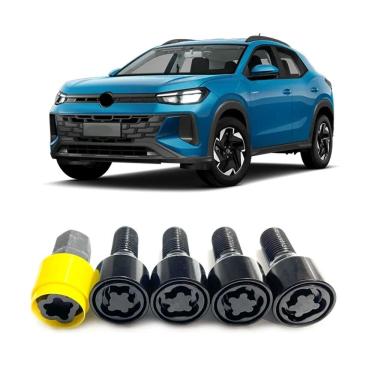 Imagem de Trava Parafuso Antifurto De Rodas Black Preto Tera Polo Nivus Virtus Tcross