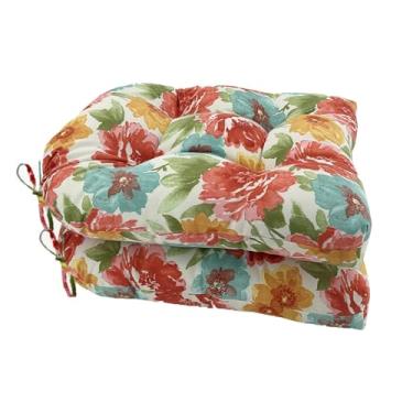 Imagem de Outdoor Chair Cushions, U-Shaped Wicker Seat Cushion, Water-Resistant and Fading-Resistant for Patio Garden Home Office Furniture(Rose color)