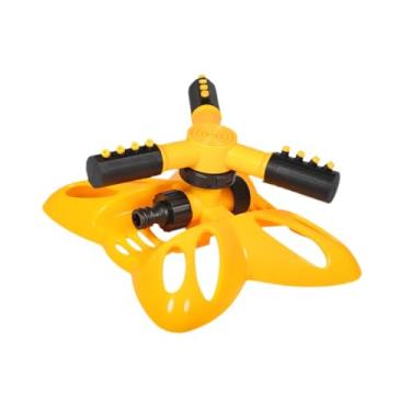 Imagem de IEUDNS Aspersor Rotativo para Jardim, Pulverizador de água Oscilante, Automático, Cobertura de Grande área, Aspersor de Gramado para Plantas de Gramado em Es, Amarelo