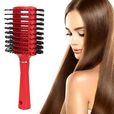 Imagem de Sonew Escova Redonda de Secagem Rápida, Escova de Massagem para Couro Cabeludo para Secagem Rápida, Modelagem, Qualidade de Salão de Beleza Com Dispersão de óleo e Cuidados Com Os