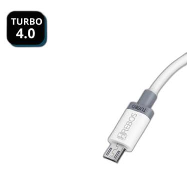 Imagem de Cabo Turbo Micro Usb V8 Dados E Carregador 1 Metro Android - Hrebos