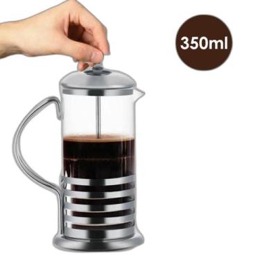 Imagem de Cafeteira Prensa Francesa Cremeira Vidro E Aço Inox 350Ml - Shop Mix