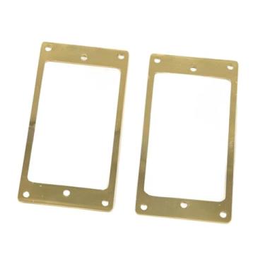 Imagem de simhoa 2 peças de anel de captação humbucker, montagem de quadro de captação, liga de alumínio, ponte, braço, capa para guitarra elétrica com parafusos, Ouro