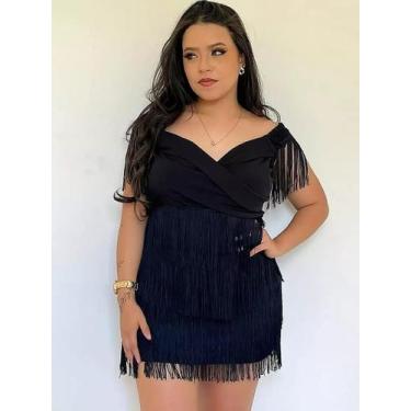 Imagem de C1003-Vestido Franja Ciganinha Bodycon Branco Festa Casamento Civil No