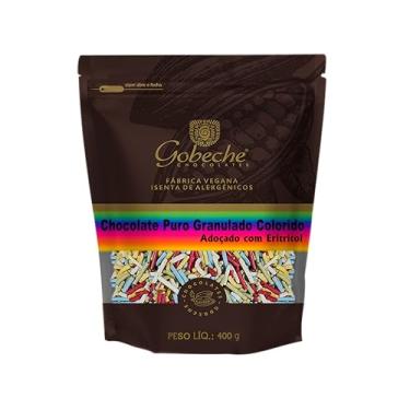 Imagem de Chocolate Puro Granulado Colorido Gobeche - Adoçado com Eritritol - 400g