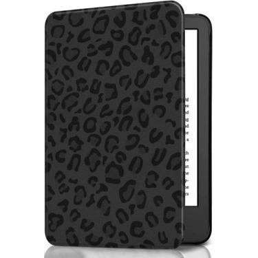 Imagem de Capa Qindaiwen para Kindle 2024/2022 6" em couro PU preta