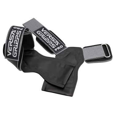 Imagem de Versa Gripps pro, fabricado nos EUA, pulseiras para alternativa de levantamento de peso, o melhor acessório de treinamento, prata/preto, xs