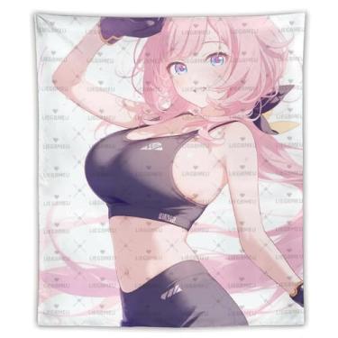 Imagem de LIEGBMEU Sexy Bikini Hot Anime Girl Tapeçaria 127.0 cmx152.4 cm Interior Exterior Wall Quilt Art Decoração de Tapeçaria Caprichosa, Aa078