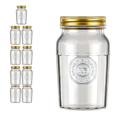 Imagem de 9 Pote Americano Mantimento Café Vidro Vintage 1,5L Nadir - NADIR FIGU