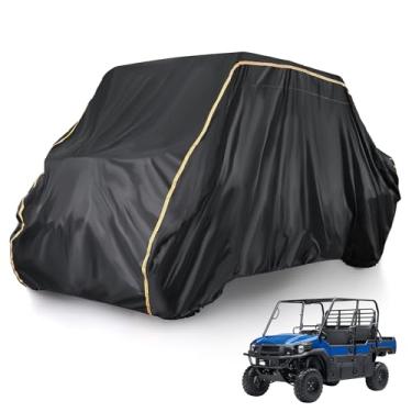 Imagem de KEMIMOTO Capa UTV 4 lugares 420D impermeável pequena compatível com Polaris Ranger Crew 570 / Mule PRO-FXT PRO-DXT/John Deere Gator/Wolverine, 4-6 lugares resistente com capa de tiras refletivas