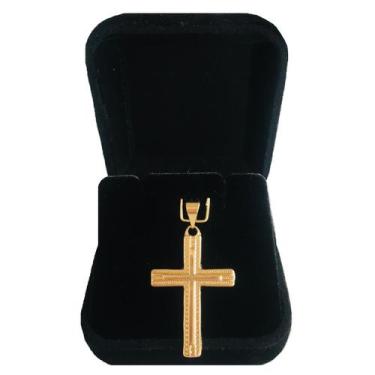 Imagem de Pingente para Corrente Cruz Crucifixo Banhado a Ouro 18k - Dinis Joias